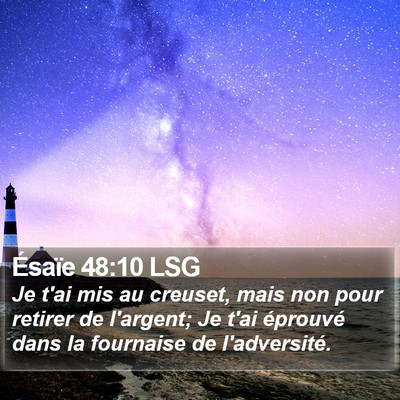Ésaïe 48:10 LSG Bible Verse Image