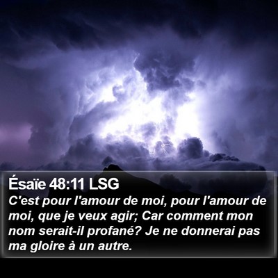 Ésaïe 48:11 LSG Bible Verse Image