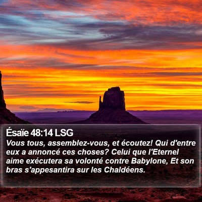 Ésaïe 48:14 LSG Bible Verse Image