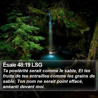 Ésaïe 48:19 LSG Bible Verse Image