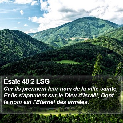 Ésaïe 48:2 LSG Bible Verse Image