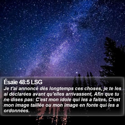 Ésaïe 48:5 LSG Bible Verse Image