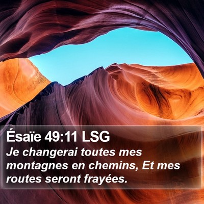 Ésaïe 49:11 LSG Bible Verse Image