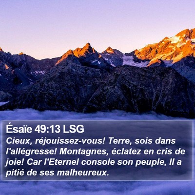 Ésaïe 49:13 LSG Bible Verse Image