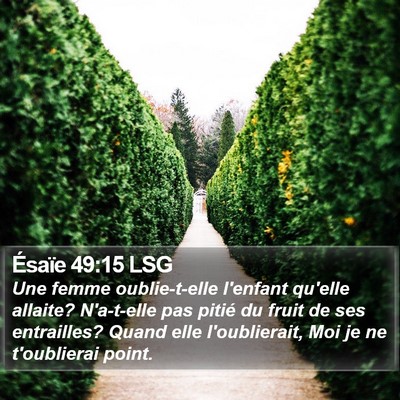 Ésaïe 49:15 LSG Bible Verse Image