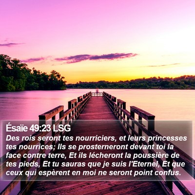 Ésaïe 49:23 LSG Bible Verse Image