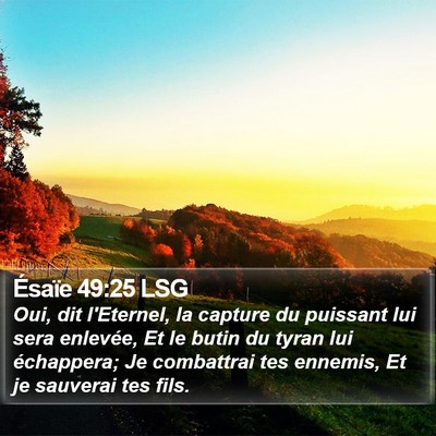 Ésaïe 49:25 LSG Bible Verse Image