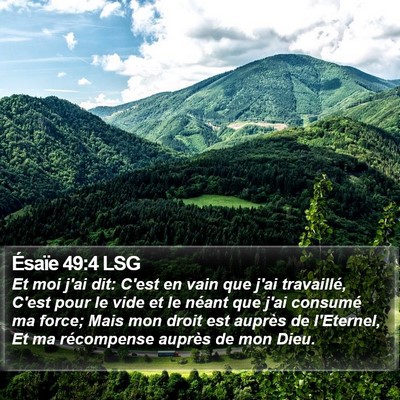 Ésaïe 49:4 LSG Bible Verse Image