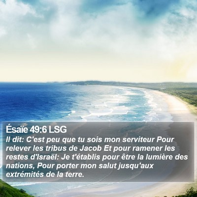 Ésaïe 49:6 LSG Bible Verse Image