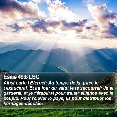 Ésaïe 49:8 LSG Bible Verse Image