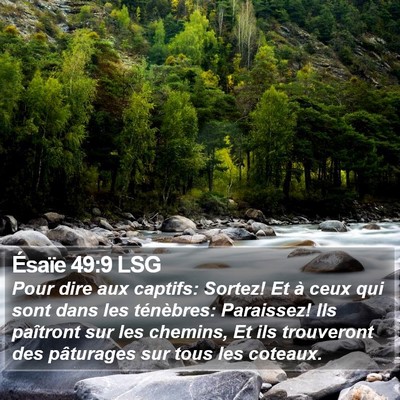 Ésaïe 49:9 LSG Bible Verse Image