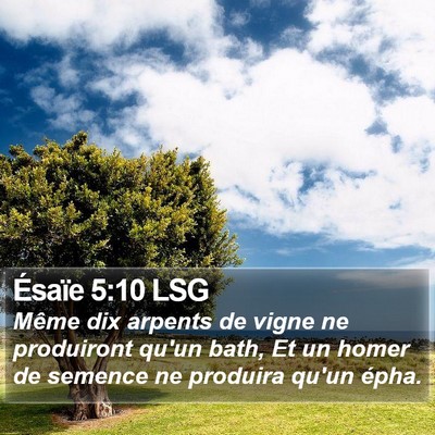 Ésaïe 5:10 LSG Bible Verse Image