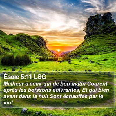 Ésaïe 5:11 LSG Bible Verse Image