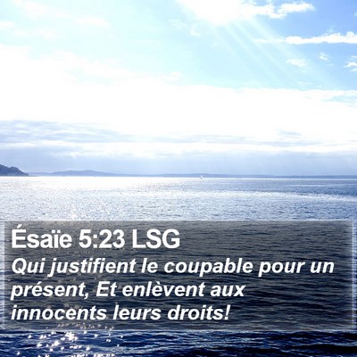 Ésaïe 5:23 LSG Bible Verse Image