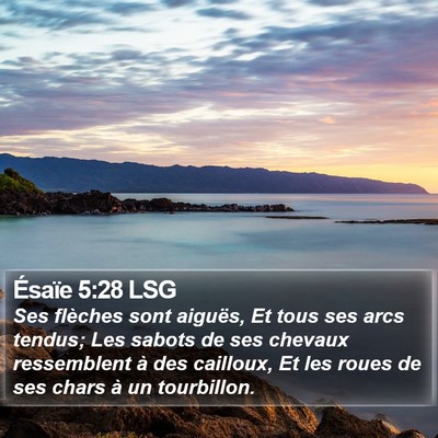 Ésaïe 5:28 LSG Bible Verse Image