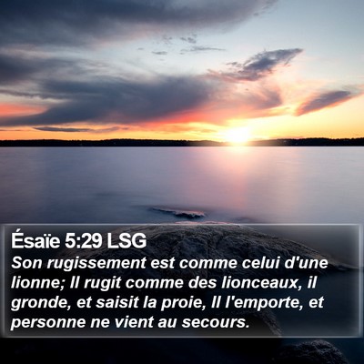 Ésaïe 5:29 LSG Bible Verse Image