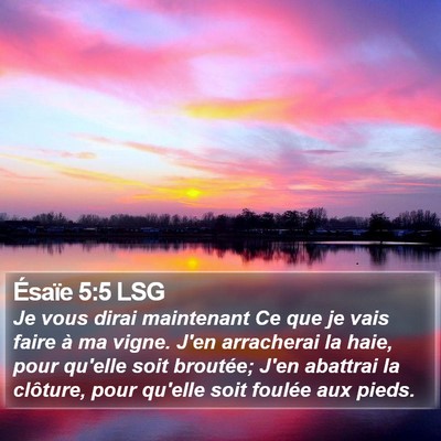 Ésaïe 5:5 LSG Bible Verse Image