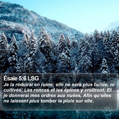 Ésaïe 5:6 LSG Bible Verse Image