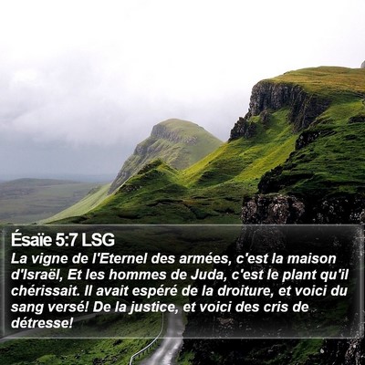 Ésaïe 5:7 LSG Bible Verse Image