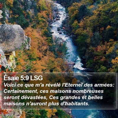 Ésaïe 5:9 LSG Bible Verse Image