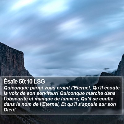 Ésaïe 50:10 LSG Bible Verse Image