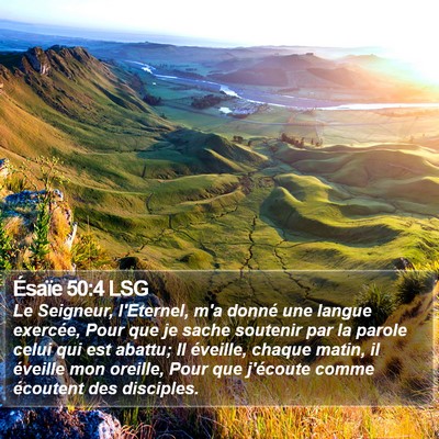 Ésaïe 50:4 LSG Bible Verse Image