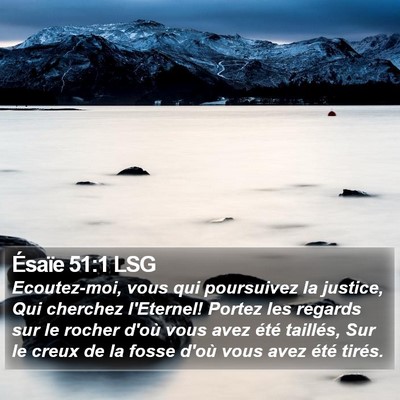 Ésaïe 51:1 LSG Bible Verse Image