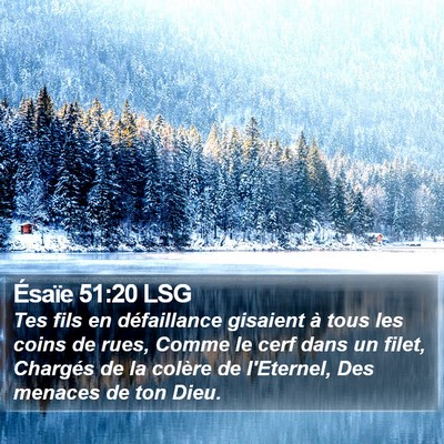 Ésaïe 51:20 LSG Bible Verse Image