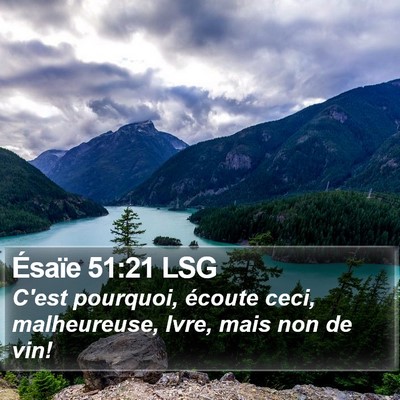 Ésaïe 51:21 LSG Bible Verse Image