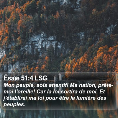 Ésaïe 51:4 LSG Bible Verse Image