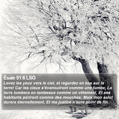 Ésaïe 51:6 LSG Bible Verse Image