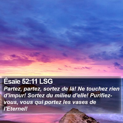 Ésaïe 52:11 LSG Bible Verse Image