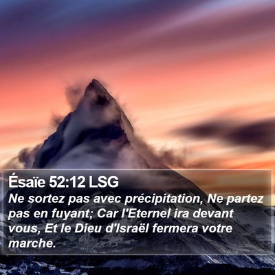 Ésaïe 52:12 LSG Bible Verse Image