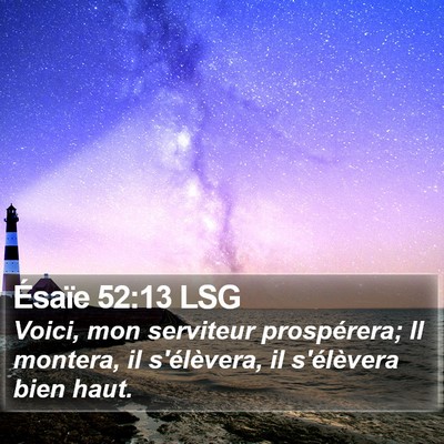 Ésaïe 52:13 LSG Bible Verse Image