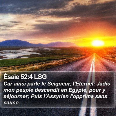 Ésaïe 52:4 LSG Bible Verse Image