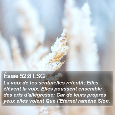 Ésaïe 52:8 LSG Bible Verse Image