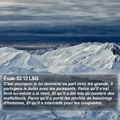 Ésaïe 53:12 LSG Bible Verse Image