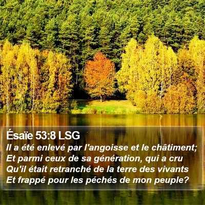 Ésaïe 53:8 LSG Bible Verse Image