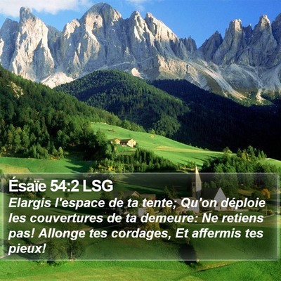 Ésaïe 54:2 LSG Bible Verse Image