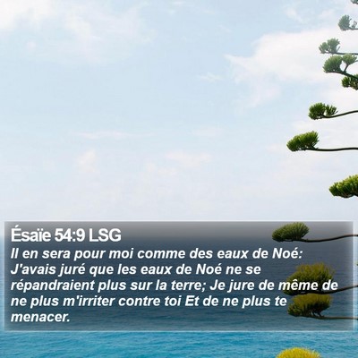 Ésaïe 54:9 LSG Bible Verse Image