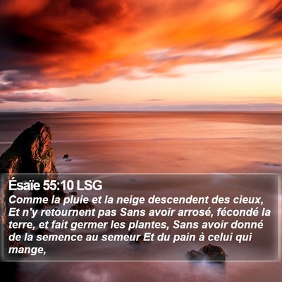 Ésaïe 55:10 LSG Bible Verse Image