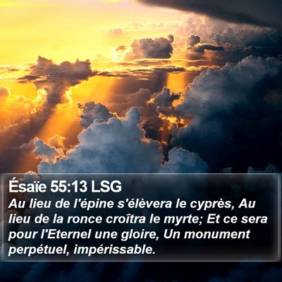 Ésaïe 55:13 LSG Bible Verse Image