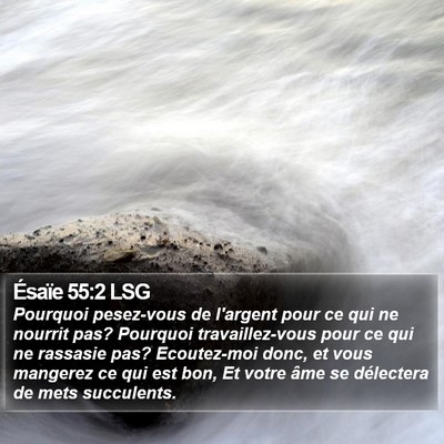 Ésaïe 55:2 LSG Bible Verse Image