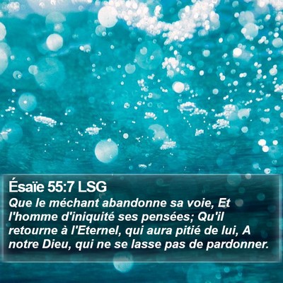 Ésaïe 55:7 LSG Bible Verse Image