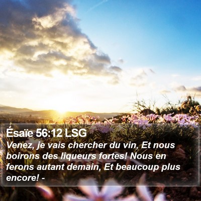 Ésaïe 56:12 LSG Bible Verse Image