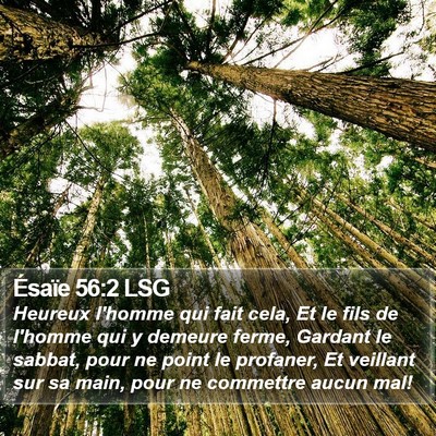 Ésaïe 56:2 LSG Bible Verse Image