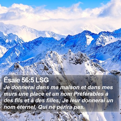 Ésaïe 56:5 LSG Bible Verse Image