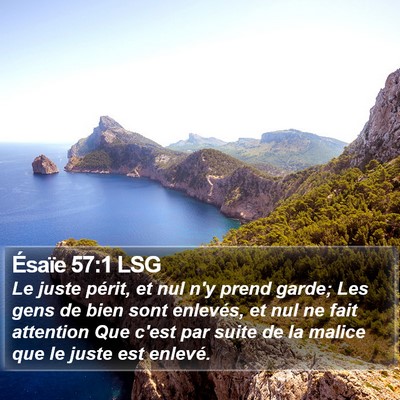 Ésaïe 57:1 LSG Bible Verse Image