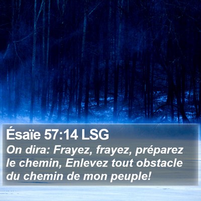 Ésaïe 57:14 LSG Bible Verse Image