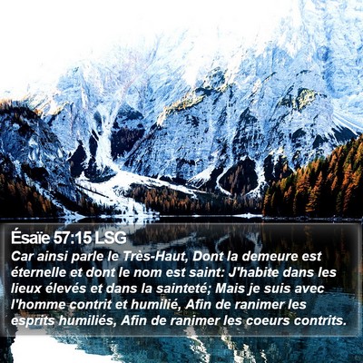Ésaïe 57:15 LSG Bible Verse Image